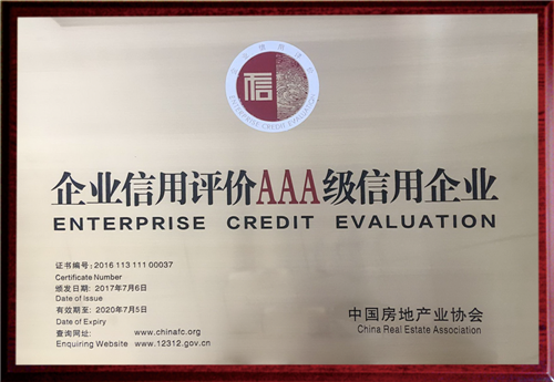 企業(yè)信用評(píng)價(jià)AAA